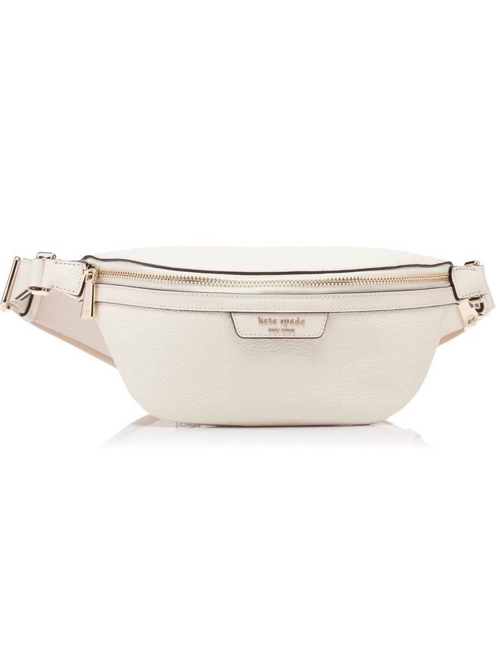 kate spade Cream Pebbled Leather Belt Bag with Gold Hardware